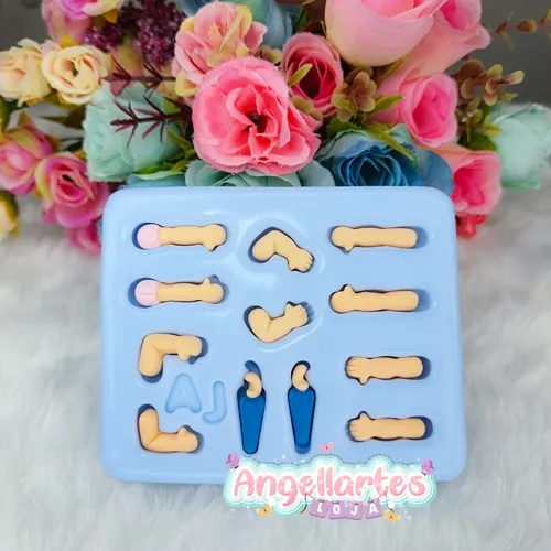 Molde Silicone - Biscuit - Molde Bracinhos 2  - Angellartes