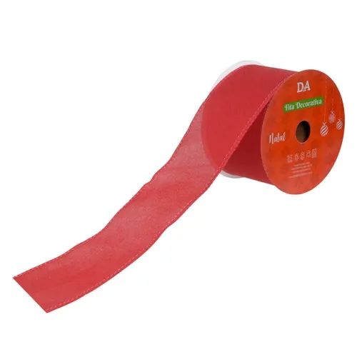 Fita Aramada Tecido C/Costura (Vermelho) 6,3Cmx9,14 - 73152011 - Fa