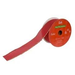Fita Aramada Tecido C/Costura (Vermelho Dourado) 3,8Cmx9,14M (F - 73153006 - Fa