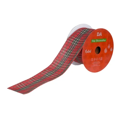 Fita Aramada Xadrez C/Costura (Colorido) 6,3Cmx9,14M - 78092001 - Fa