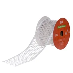 Fita Aramada Tela Glitter C/Costura (Branco) 6,3Cmx9,14M - 72850007 - Fa