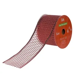 Fita Aramada Tela Glitter C/Costura - Vermelho - 72850001 - FA
