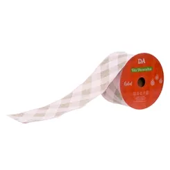 Fita Aramada Tecido Xadrez C/Costura (Bege Rosa) 6,3Cmx9,14 - 77654001 - Fa