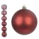 Bola Natal Em Tubo Fosca C/4 Und - Vermelho - 10Cm - 44026003 - FA