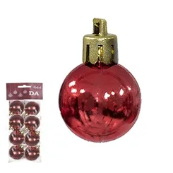 Bola Natal Em Tubo Mista C/6 Und - Verde Musgo - 8Cm - 73957001 - FA