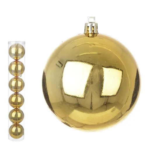 Bola Natal Em Tubo Fosca C/6 Und - Vermelho - 8Cm - 78866001 - FA