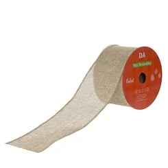 Fita Aramada Tecido C/Costura - Bege - 9,14Mx3,8Cm - 73315004 - FA