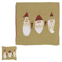 Capa Almofada Decor Natal Noel 45X45Cm (Vermelho Bege) (Flo - 74336001 - Fa
