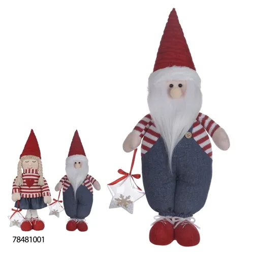 Boneco Papai Noel Natal Em Pe (Vermelho Azul) 45,72Cm  - 78479001 - Fa