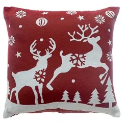 Capa Almofada Decor Natal Noel - Vermelho - 45X45Cm - 45071001 - FA