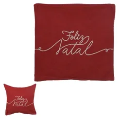 Capa De Almofada Decor Natal - Vermelho - 45X45Cm - 78255001 - FA