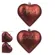 Enfeite Natal Coracao Fosco Pvc C/2 Und (Vermelho) 10Cm  (78221002)  - Da