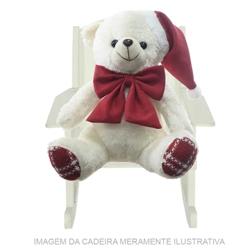 Enfeite Natal Decorativo Urso (Vermelho) 22X20Cm Vol. 4,6  -45089001  - Fa