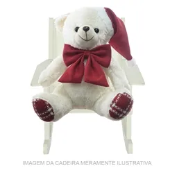 Enfeite Natal Decorativo Urso (Vermelho) 22X20Cm Vol. 4,6  -45089001  - Fa