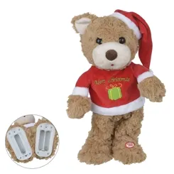 Urso Natal Animado C/Movimento E Som - Vermelho - 44065001 - FA