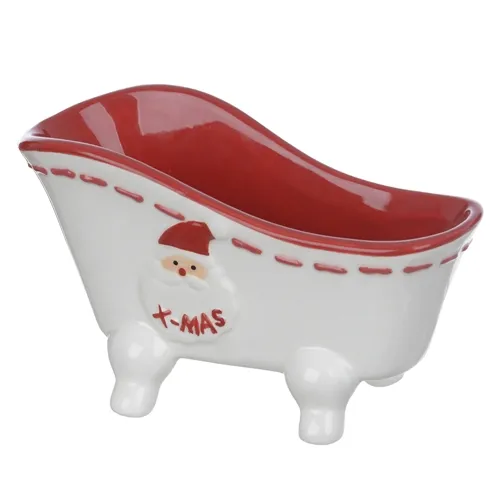 Natal Vaso Papai Noel - Vermelho Branco - 14,5X6,5X8Cm - 79112001 - FA