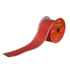 Fita Aramada Tecido (Vermelho Branco) 6,3Cmx9,14M  Vol. 4  - 44887002  - Fa