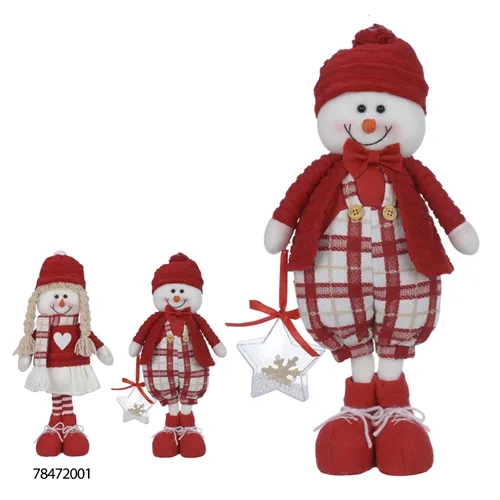 BONECO DE NEVE NATAL EM PE (VERMELHO) 37cm - 78476001 - FA