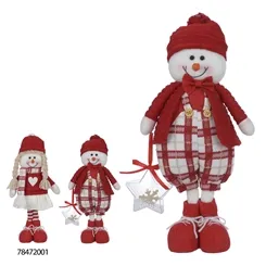BONECO DE NEVE NATAL EM PE (VERMELHO) 37cm - 78476001 - FA