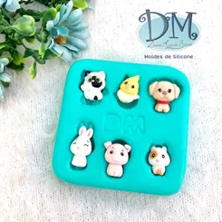 Molde - Silicone - Biscuit - Apliques Micro Pet - Deivid Machado