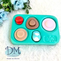 Molde - Silicone - Biscuit - Chapeus Para Apliques - Deivid Machado
