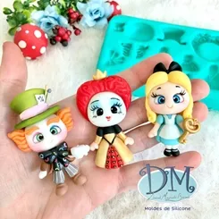 Molde - Silicone - Biscuit - Apliques No País Das Maravilhas  - Deivid Machado