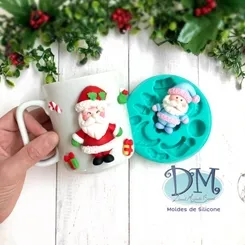 Molde - Silicone - Biscuit - Papai Noel - Deivid Machado