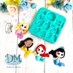 Molde - Silicone - Biscuit - Sereias - Deivid Machado