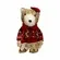 URSO NATAL EM PE MACHO PALHA (VERMELHO) 27X10X10cm - 44013001 - FA