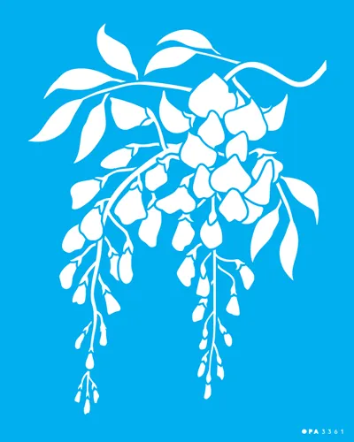 STENCIL   20x25 - 3361 - FLORES GLICINIAS