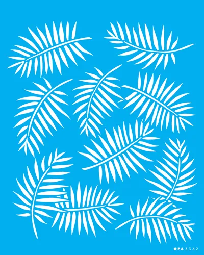 STENCIL   20x25 - 3362 - FOLHAS V