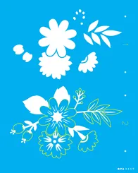 STENCIL   20x25 - 3359 - FLOR ESTILIZADA I