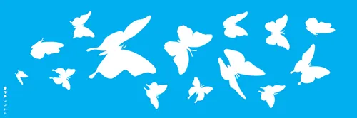 STENCIL  10x30 - 3344 - BORBOLETAS III