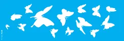 STENCIL  10x30 - 3344 - BORBOLETAS III