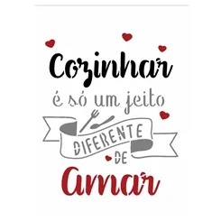 ST. 15x20 - 3377 - FRASE COZINHAR COM AMOR