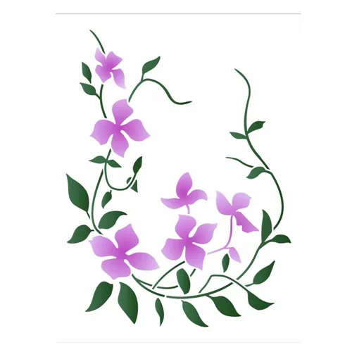 ST. 20x25 - 3386 - CANTONEIRA FLORES CLEMATITES