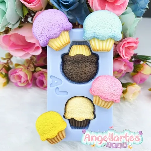 Molde Silicone - Biscuit - Molde Cupcake - Angellartes