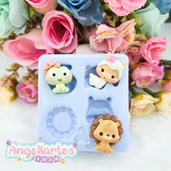 Molde Silicone - Biscuit - Molde Bichinhos 7 - Angellartes