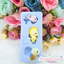 Molde Silicone - Biscuit - Molde Bichinhos 8 - Angellartes