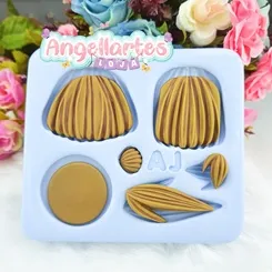 Molde Silicone - Biscuit - Molde Cabelinhos 5 - Angellartes