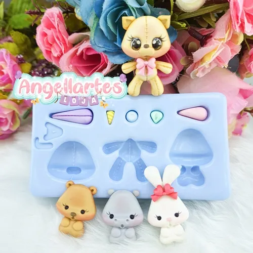 Molde Silicone - Biscuit - Molde Bichinhos 9 - Angellartes