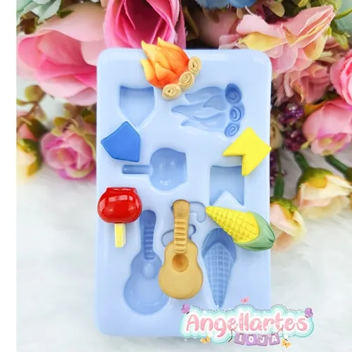 Molde Silicone - Biscuit - Molde Kit Junina - Angellartes