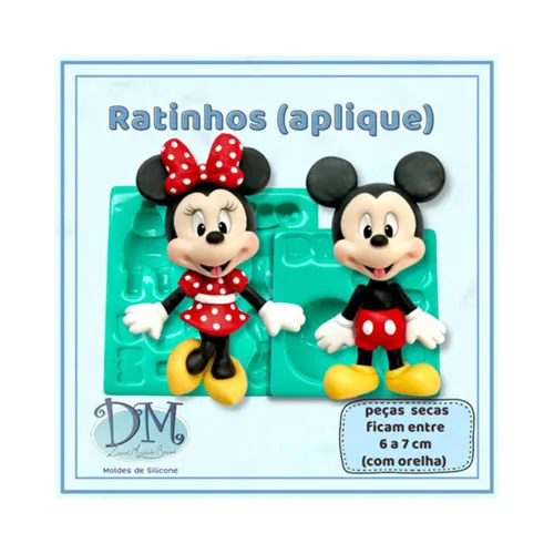Molde - Silicone - Biscuit - Ratinhos - Deivid Machado