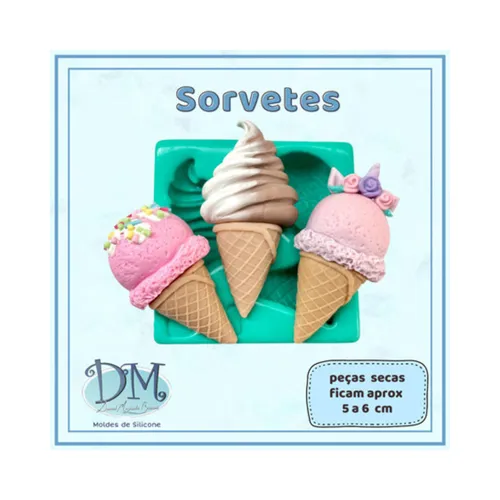 Molde - Silicone - Biscuit - Sorvetes - Deivid Machado
