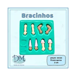 Molde - Silicone - Biscuit - Bracinhos - Deivid Machado
