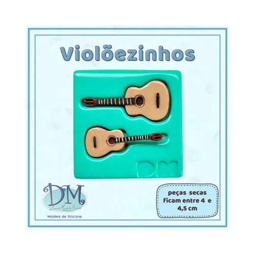 Molde - Silicone - Biscuit - Molde Violõezinhos - Deivid Machado