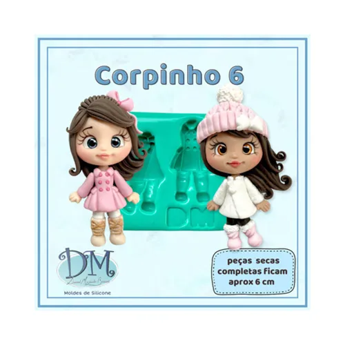 Molde - Silicone - Biscuit - Molde Corpinho 6 - Deivid Machado