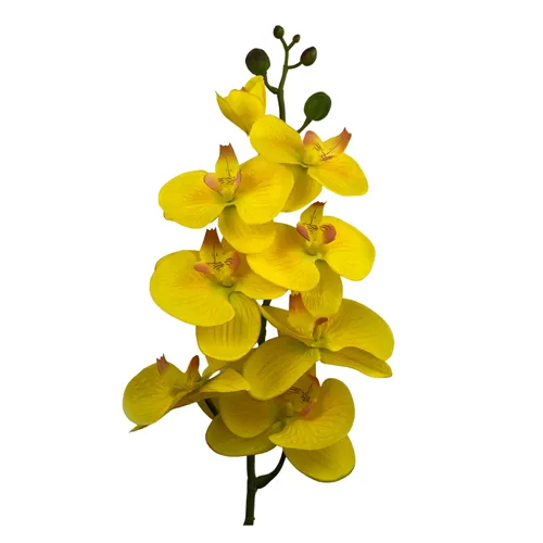 Orquidea Haste Tecido - Amarelo
