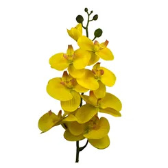 Orquidea Haste Tecido - Amarelo