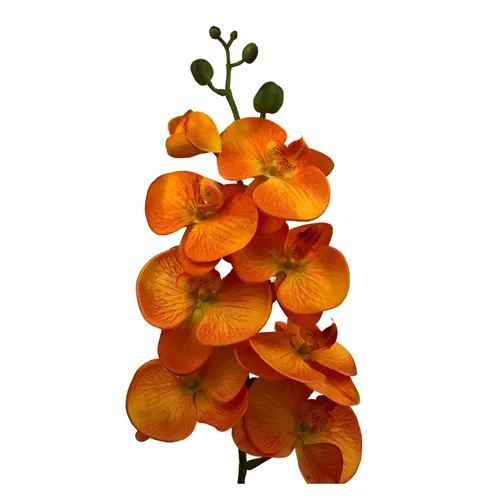 Orquidea Haste Tecido - Laranja